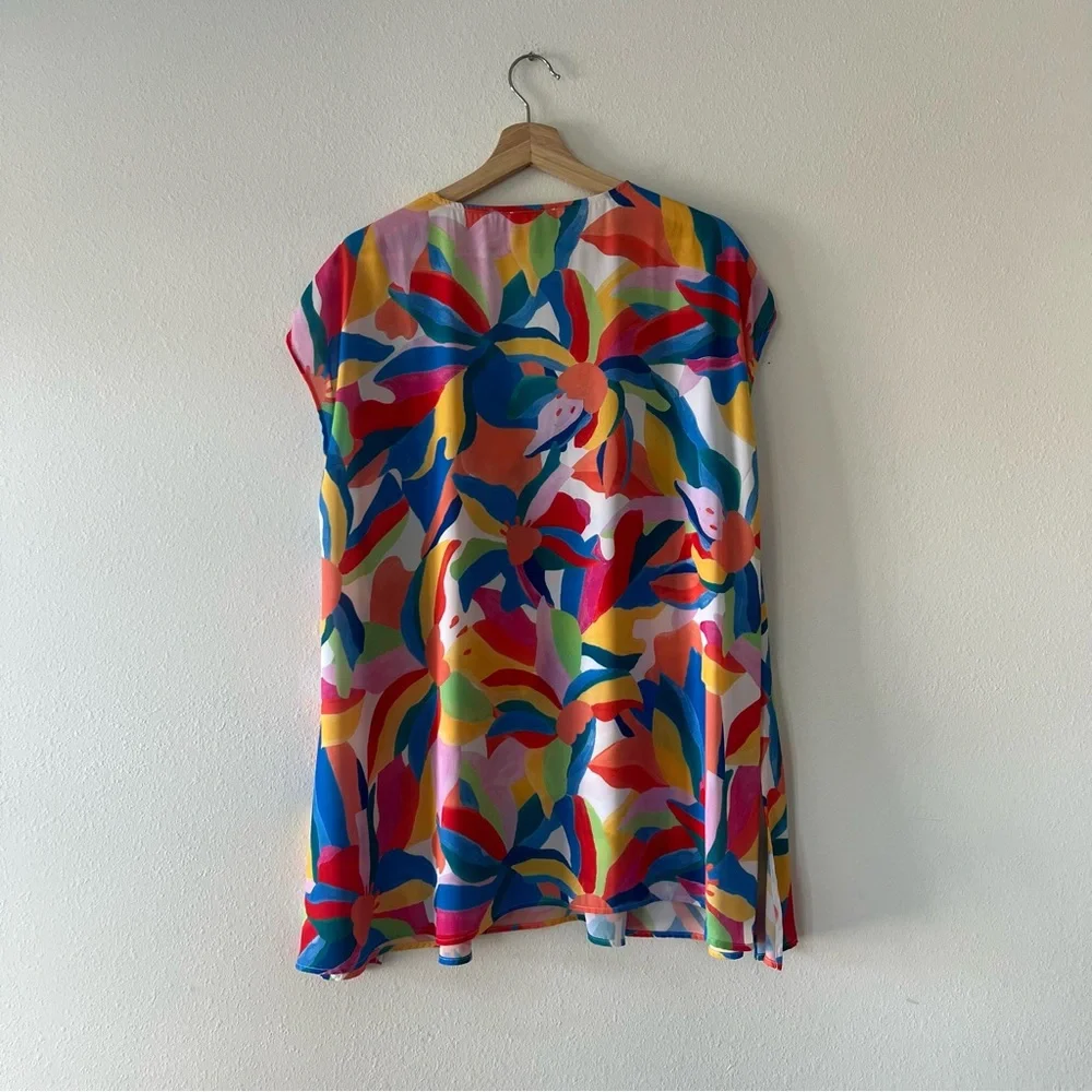 SMYM | Trixie Tunic Dress in Rainbow Pop Colorful Abstract | M - Picture 3 of 5